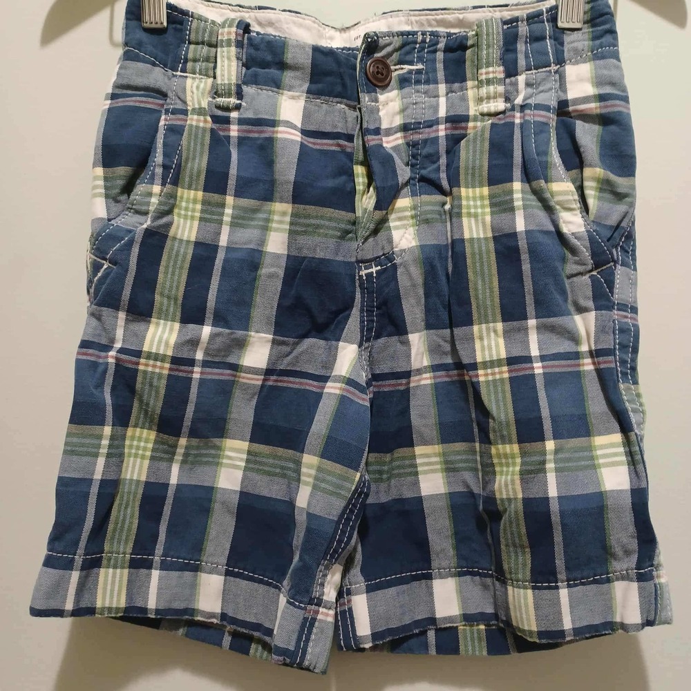 Abercrombie & Fitch Plaid Shorts Kids Blue Green Casual Playwear Shorts‎ Boy's 8